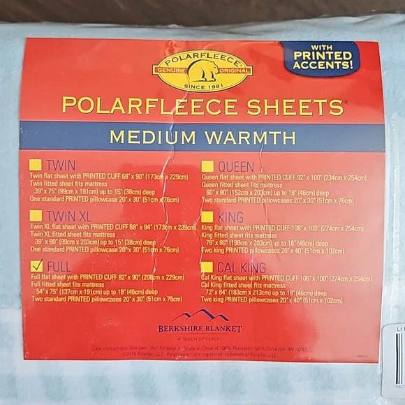 Berkshire Polarfleece Full Sheet Set - Picture 2 of 6